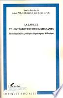 La langue et l'intégration des immigrants