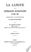 La langue et la littérature hindoustanies de 1850 à 1869