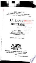 La Langue occitane