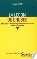 La leçon de choses