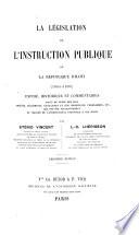 La législation de l'instruction publique de la république d'Haïti (1804-1895)