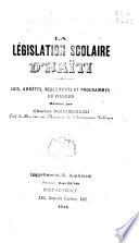 La législation scolaire d'Haiti