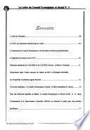 La lettre du Conseil économique et social