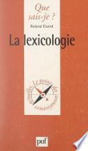 La lexicologie