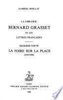 La Librairie Bernard Grasset et les lettres françaises