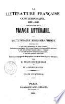 La litt B erature fran P caise contemporaine [1827- 1849]