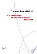 La littéralité et autres essais sur l'art