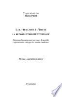 La littérature à l'ère de la reproductibilité technique