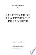 La littérature à la recherche de la vérité