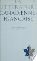 La littérature canadienne-française