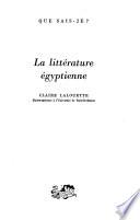 La littérature égyptienne