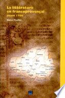 La littérature en francoprovençal avant 1700