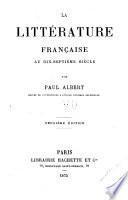 La littérature française au dix-huitième siècle