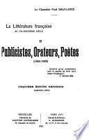 La littérature française au dix-neuvième siècle ...