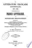 La littérature française contemporaine [1827- 1849!