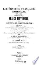 La Littérature Française Contemporaine