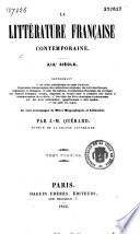 La littérature française contemporaine