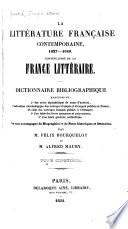 La littérature française contemporaine