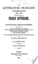 La littérature française contemporaine