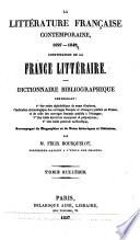 La Littérature Française Contemporaine