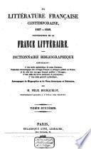 La littérature française contemporaine