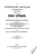 La littérature française contemporaine. XIXe siècle