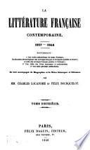La littérature française contemporaine. XIXe siècle