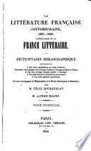 La littérature française contemporaine. XIXe siècle