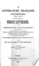 La littérature française contemporaine. XIXe siècle
