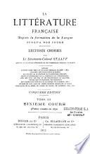 La littérature française depuis la formation de la langue jusqu'à nos jours