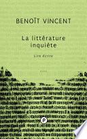 La littérature inquiète. Lire écrire