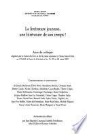 La littérature jeunesse, une littérature de son temps