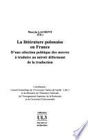 La littérature polonaise en France