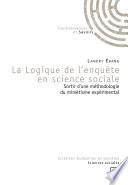 La Logique de l'enquête en science sociale
