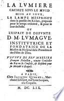 La lumière cachée sous le muid ... ou l'esprit de ... D. M. Lumague