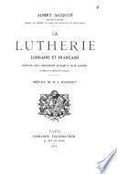 La lutherie lorraine et française