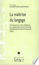 La maîtrise du langage