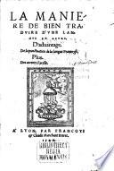 La maniere de bien traduire d'une langue en autre