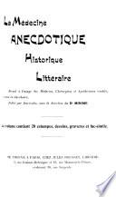 La Médecine anecdotique, historique, littéraire