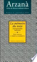 La mémoire du texte