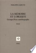 La Mémoire et l'Oblique