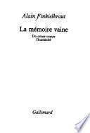 La mémoire vaine