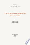 La Metaphysique De Theophraste