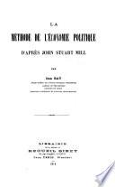 La méthode de l'économie politique d'après John Stuart Mill