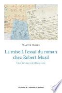 La mise à l'essai du roman chez Robert Musil