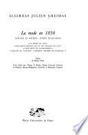 La mode en 1830
