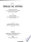 La morale de Spinoza