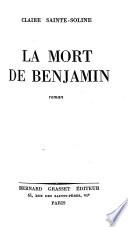 La mort de Benjamin