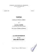 La myasthénie et sa délimitation