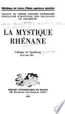 La mystique rhénane